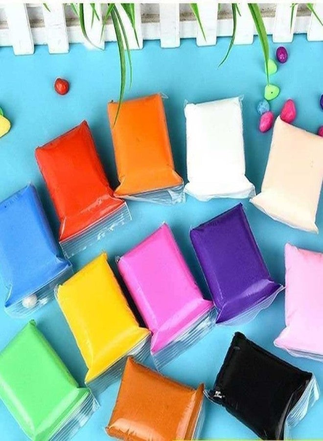 YAJNAS 12 Pcs Air Dry Clay for Kids with 3 Sculpting Tools - Creative Art & Crafts Play Dough Birthday Return Gift for Boys and Girls - Color As Per Stock - Image 5